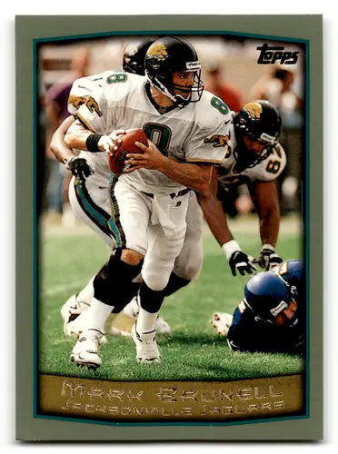 Original gloss Mark Brunell 1995 Topps football card Jaguars Simply Sandoval ID 61262