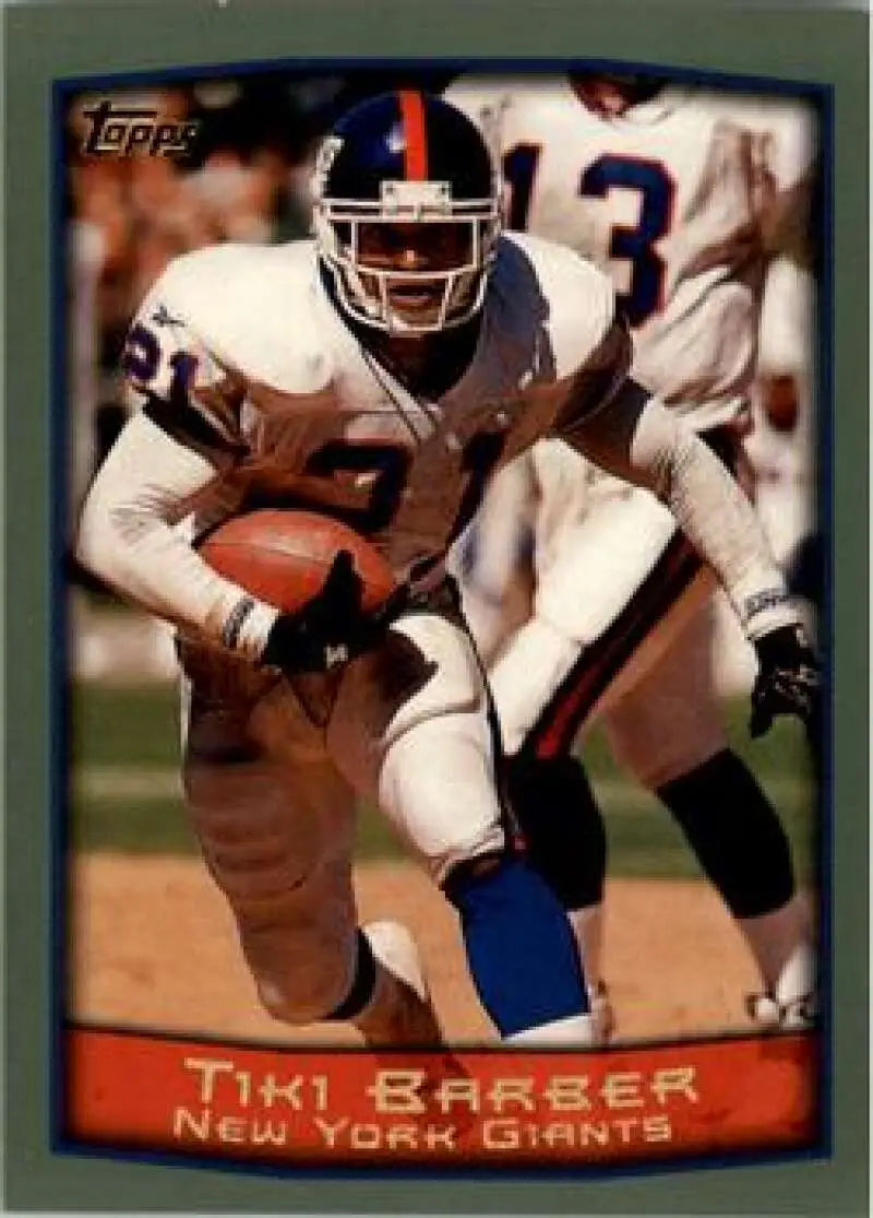 1999 Topps #79 Tiki Barber EX Excellent New York Giants Football Card - Football Card Single