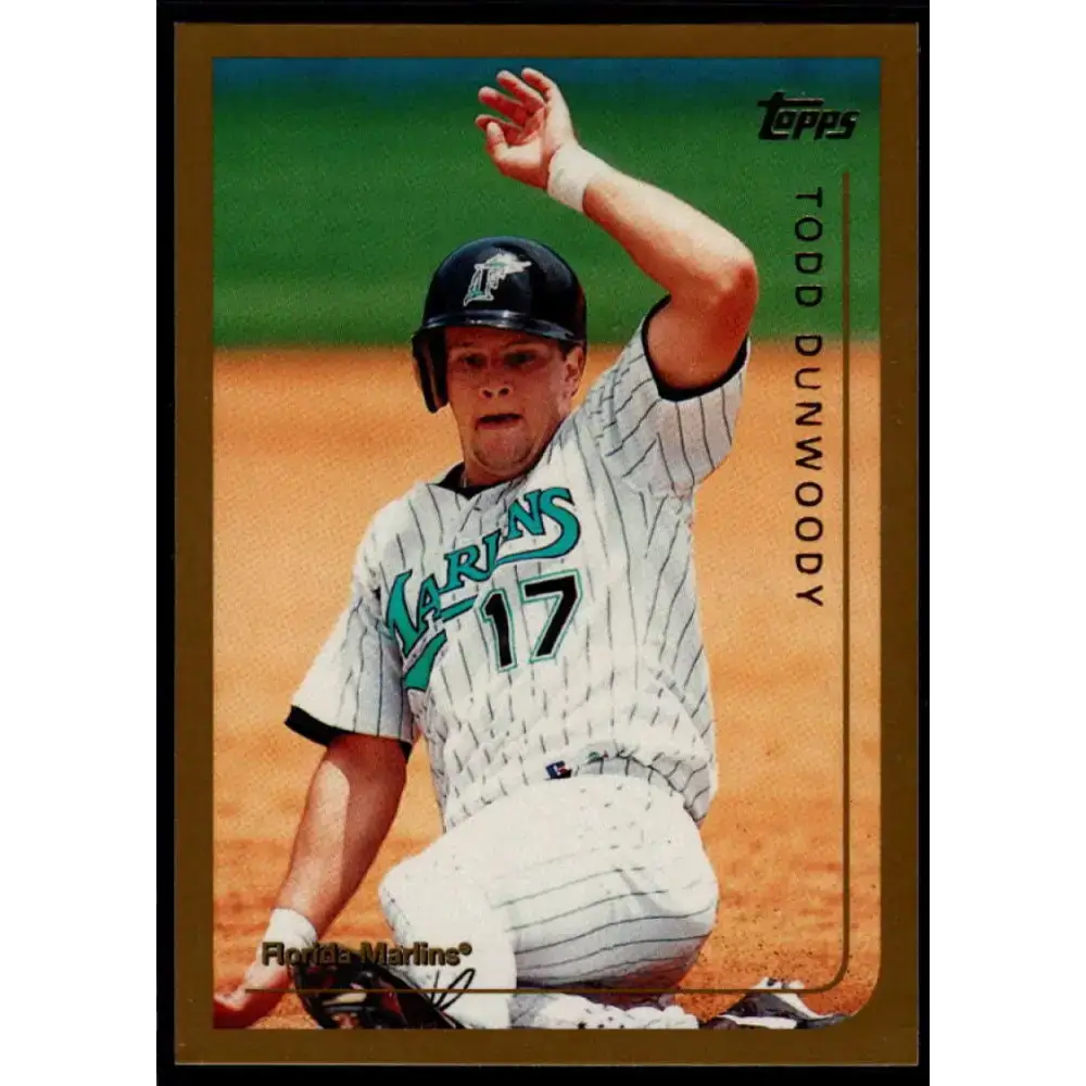1999 Topps #82 Todd Dunwoody NM-MT Florida Marlins Baseball Card - Baseball Card Single