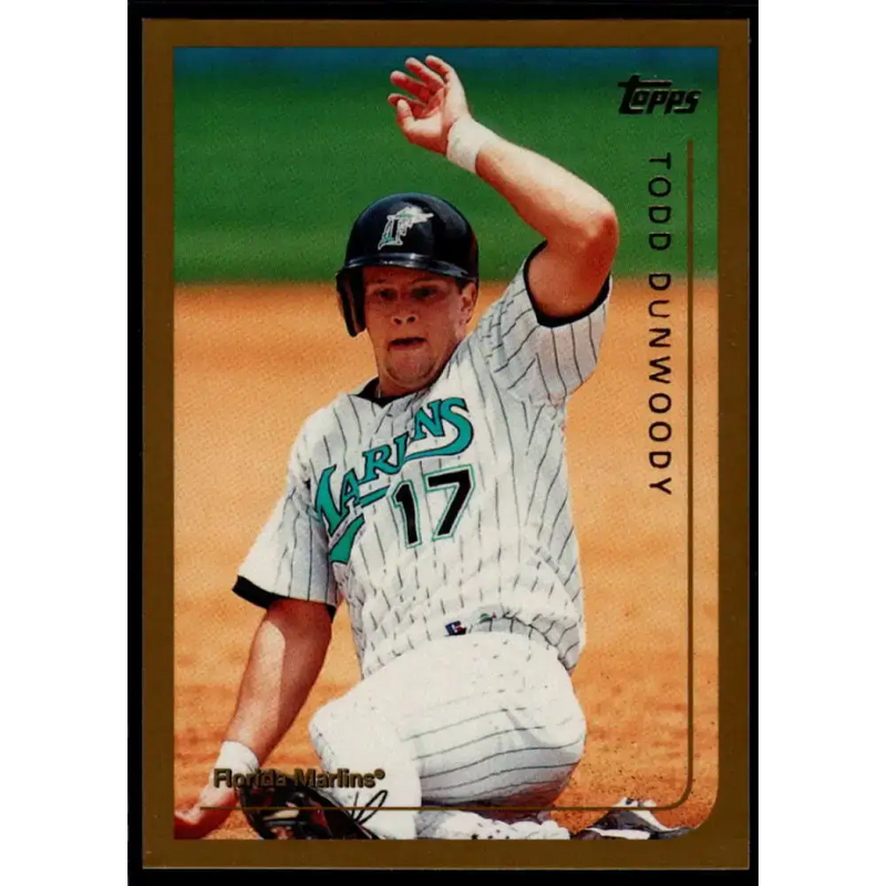 1999 Topps #82 Todd Dunwoody NM-MT Florida Marlins Baseball Card - Baseball Card Single