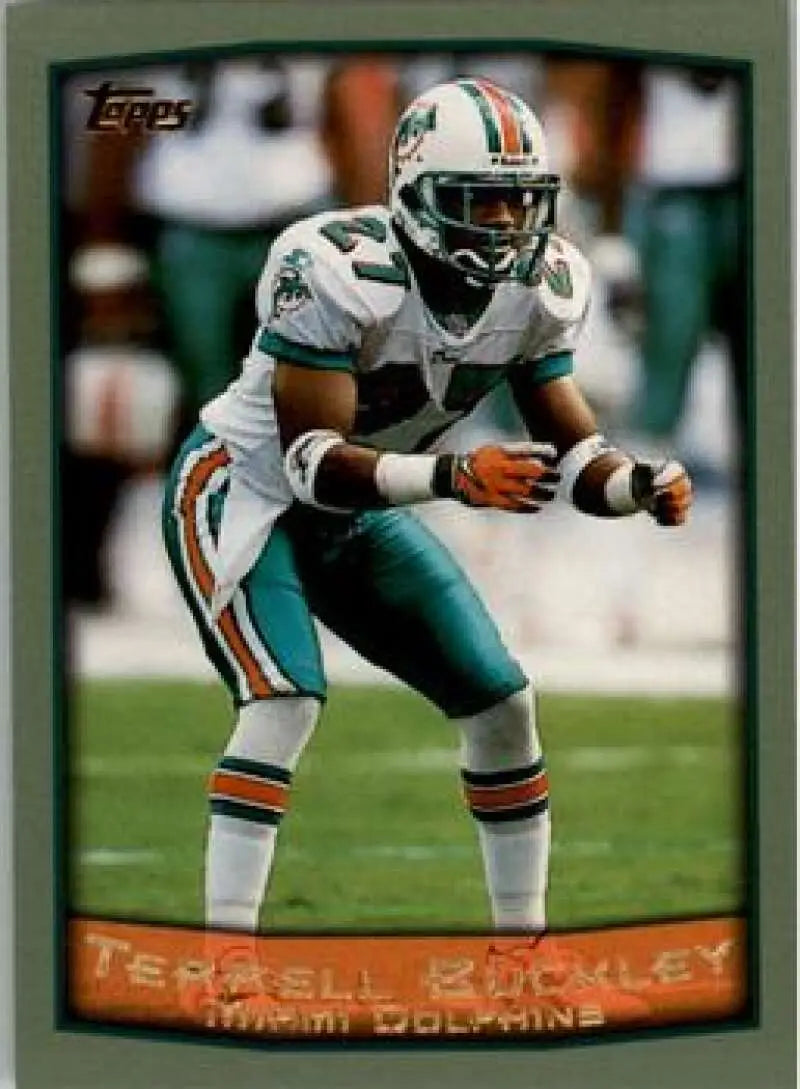 1999 Topps #85 Terrell Buckley EX Excellent Miami Dolphins Football Card - Football Card Single