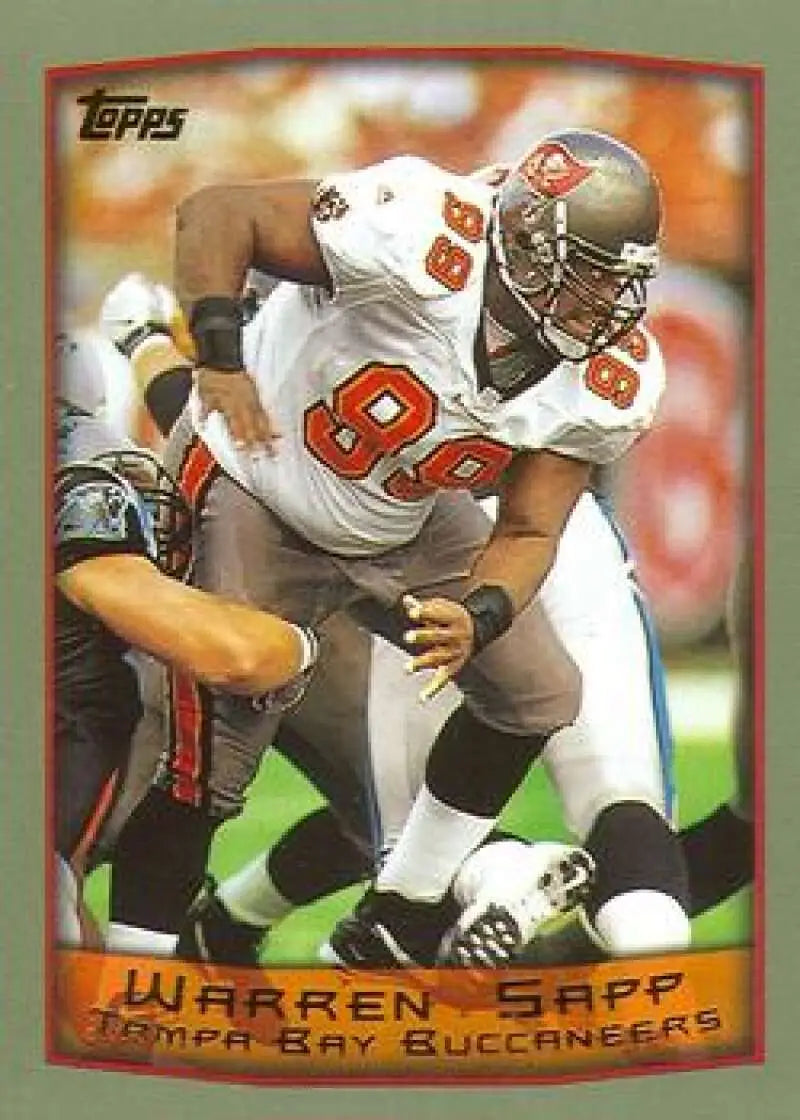 1999 Topps #93 Warren Sapp EX Excellent Tampa Bay Buccaneers Football Card - Football Card Single