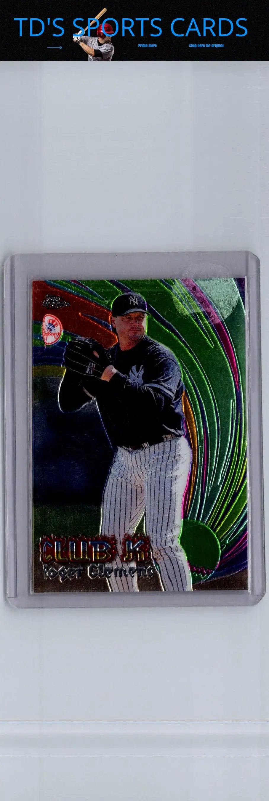 Roger Clemens baseball card from 1999 Topps Chrome AE25 All-Etch Refractors