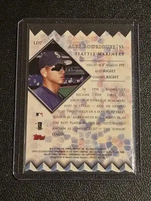 1999 Topps #LD7 Alex Rodriguez Lords of the Diamond - Baseball Card Single