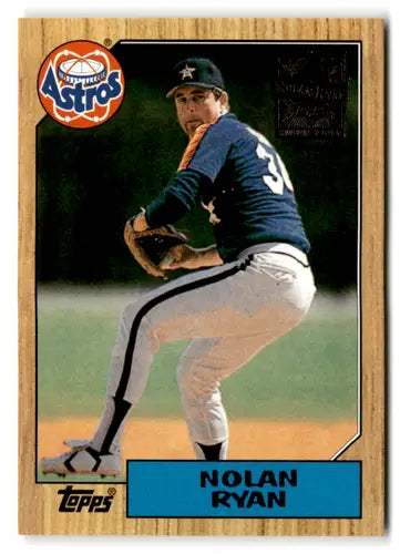 Original gloss Nolan Ryan baseball card from 1999 Topps Ryan series featuring Astros player