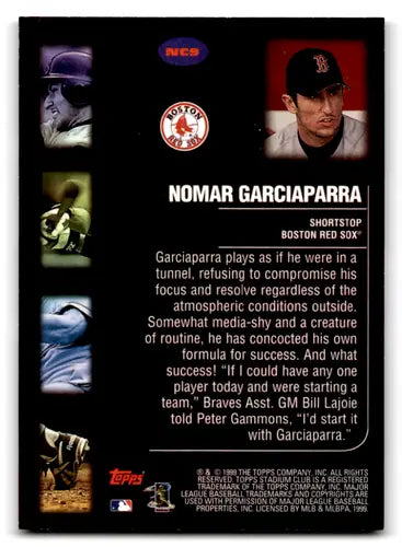 1999 Topps Stadium Club Never Compromise #NC9 Nomar Garciaparra NM-MT R ID:72009 - Baseball Card Single