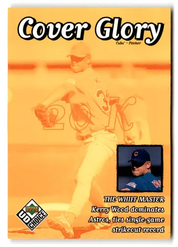 Kerry Wood baseball card with original gloss, 1999 UD Choice NM-MT Cubs image