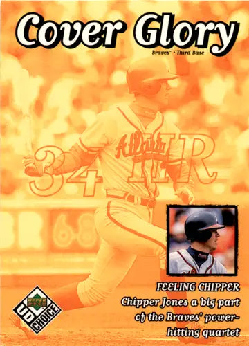 Chipper Jones baseball card with original gloss from 1999 UD Choice #42 Braves