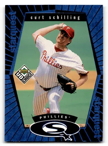 1999 UD Choice StarQuest Blue #SQ29 Curt Schilling EX/NM Phillies ID:64234 - Baseball Card Single