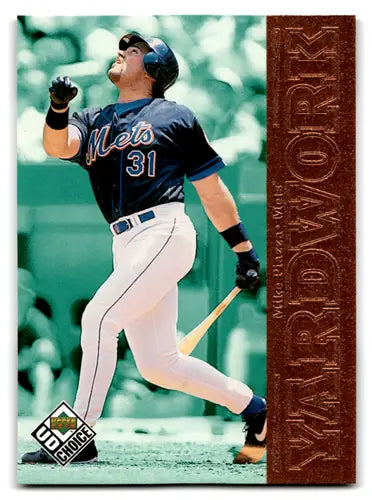 Y19 Mike Piazza baseball card from Choice Yardwork series displayed in 1999 UD Choice Yardwork product