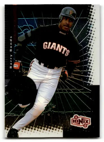 Original gloss 1999 UD Ionix Barry Bonds baseball card NM-MT Giants ID 59202