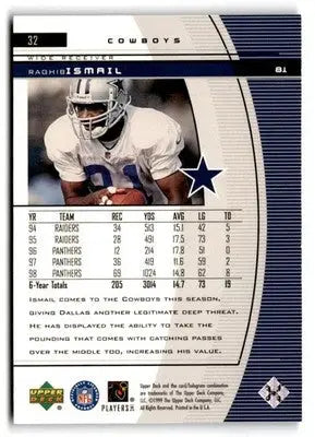 1999 Upper Deck Black Diamond #32 Raghib Ismail - Football Card Single
