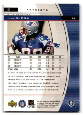 1999 Upper Deck Black Diamond #64 Terry Glenn - Football Card Single