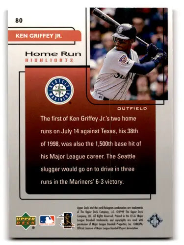 1999 Upper Deck Challengers for 70 #80 Ken Griffey Jr. NM Near Mint Mar ID:81998 - Baseball Card Single