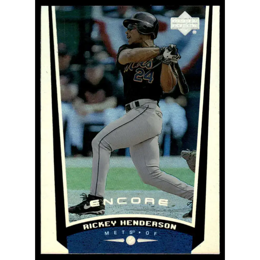 1999 Upper Deck Encore #58 Rickey Henderson NM-MT New York Mets Baseball Card - Baseball Card Single