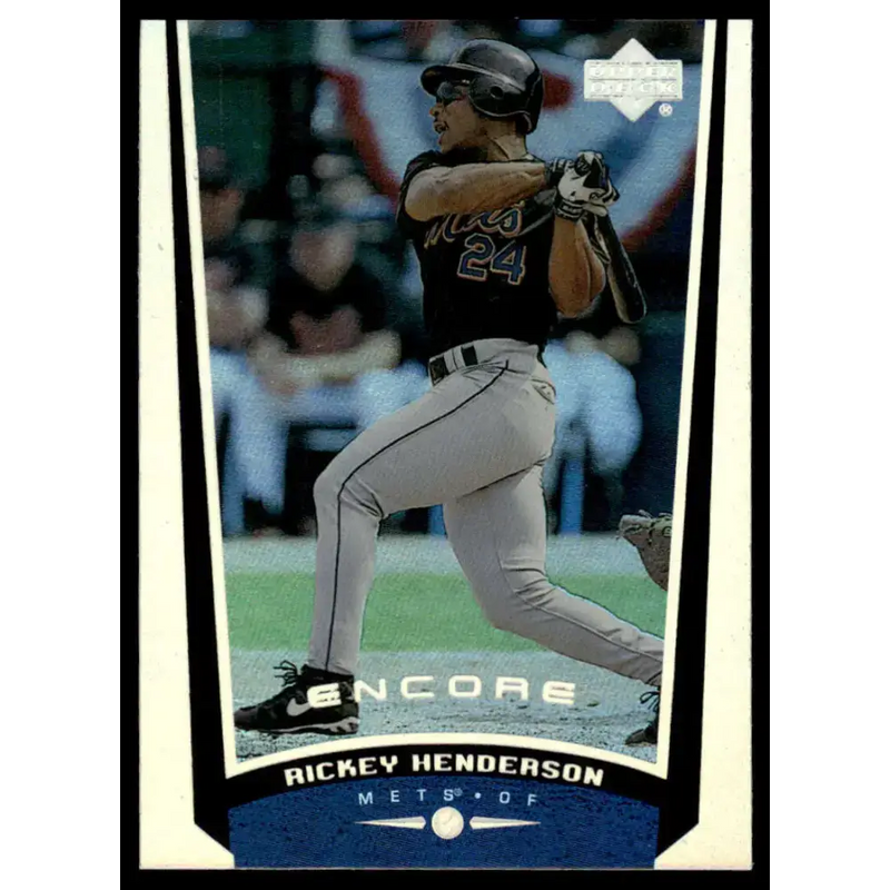 1999 Upper Deck Encore #58 Rickey Henderson NM-MT New York Mets Baseball Card - Baseball Card Single
