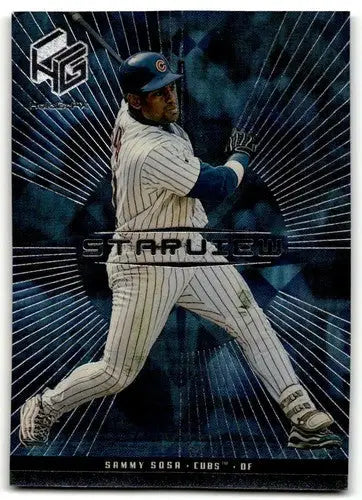 Original gloss Sammy Sosa baseball card from 1999 Upper Deck HoloGrFX StarView collection