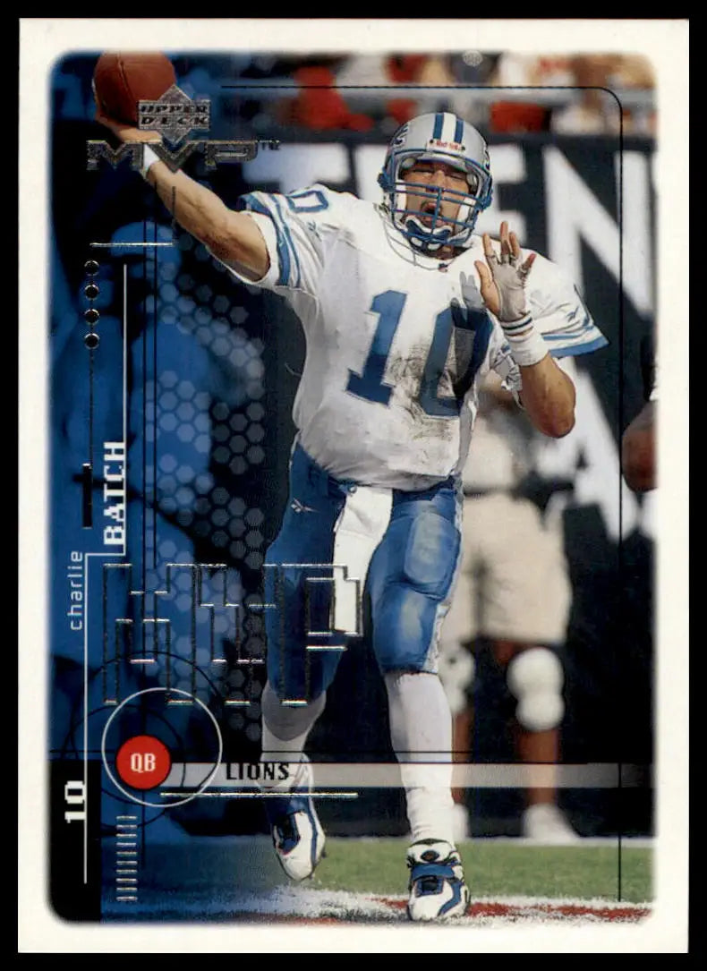 1999 Upper Deck MVP Charlie Batch 68 Detroit Lions NM - Football Card Single