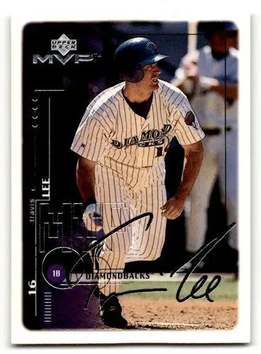 Original gloss Travis Lee baseball card from 1999 Upper Deck MVP Silver Script series