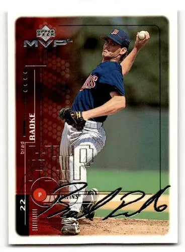1999 Upper Deck MVP Silver Script Brad Radke baseball card Minnesota Twins Ba ID 59800