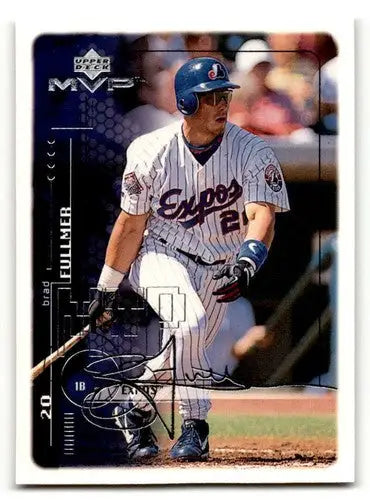 Original gloss baseball card featuring 1999 Upper Deck MVP Silver Script Brad Fullmer