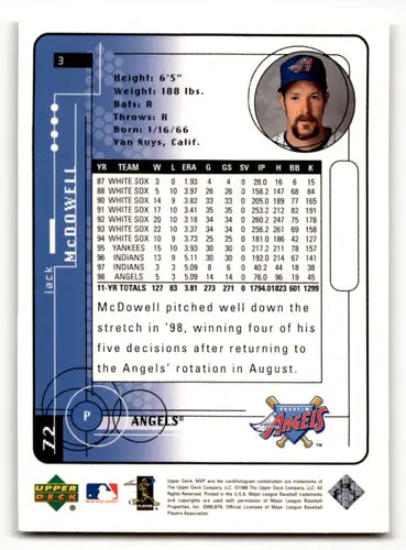1999 Upper Deck MVP Silver Script #3 Jack McDowell EX/NM ID:59775 - Baseball Card Single