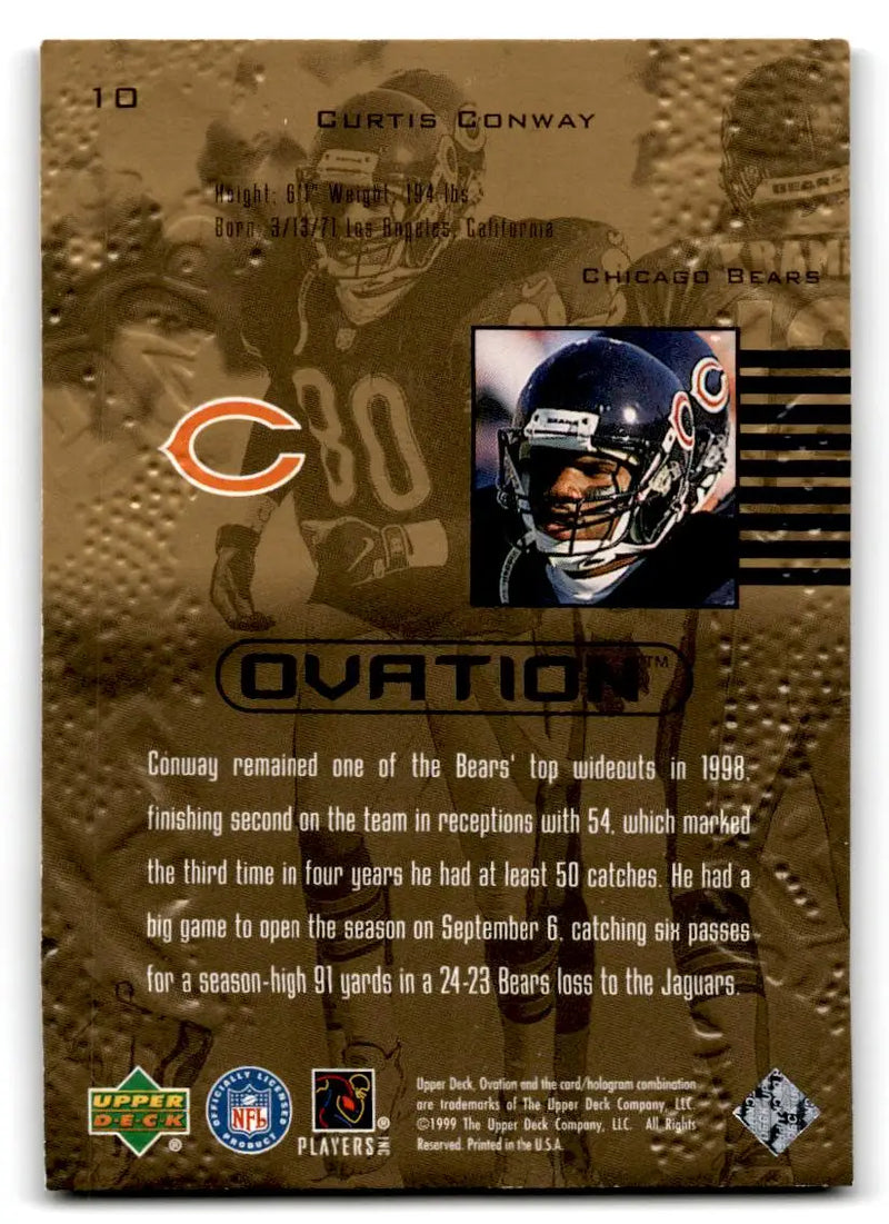 1999 Upper Deck Ovation #10 Curtis Conway - Football Card Single