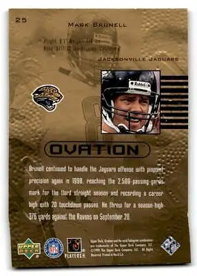 Mark Brunell football card from 1999 Upper Deck Ovation #25 collectible series