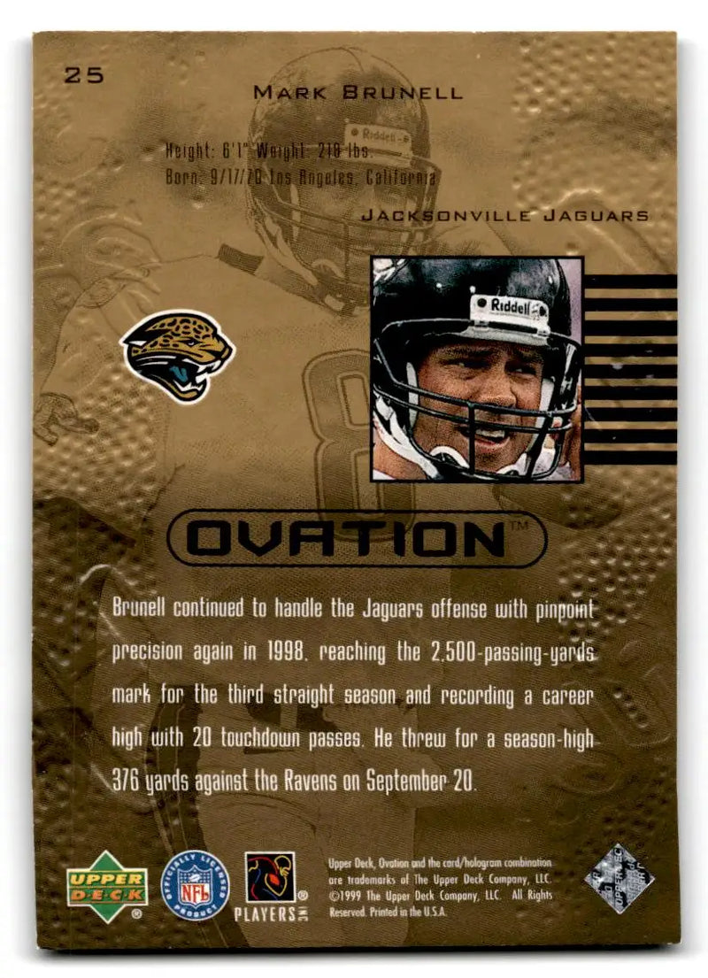 1999 Upper Deck Ovation #25 Mark Brunell - Football Card Single