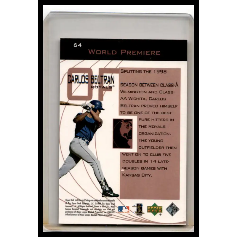 1999 Upper Deck Ovation #64 Carlos Beltran NM-MT Baseball Card - Baseball Card Single
