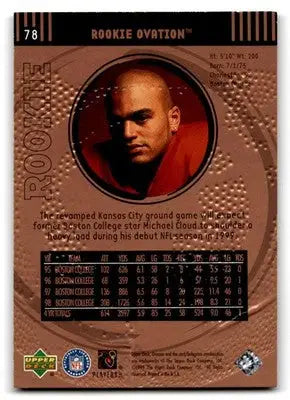 1999 Upper Deck Ovation #78 Michael Cloud - Football Card Single