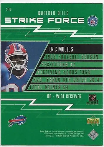 1999 Upper Deck Strike Force #SF16 Eric Moulds NM-MT Bills - Football Card Single