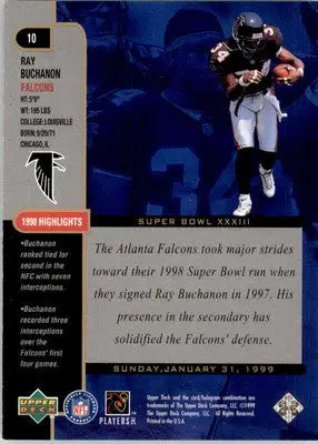 1999 Upper Deck Super Bowl XXXIII #10 Ray Buchanan - Football Card Single