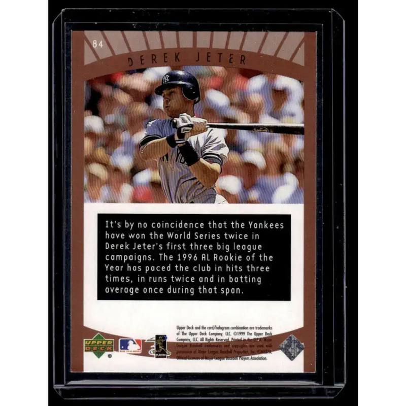 1999 Upper Deck Superstar Spotlight #84 Derek Jeter NM-MT New York Yankees Baseball Card - Baseball Card Single