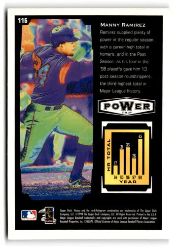 1999 Upper Deck Victory #116 Manny Ramirez NM-MT Indians PT ID:81194 - Baseball Card Single