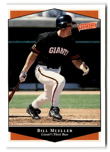 Vintage Bill Mueller baseball card in Giants uniform from 1999 Upper Deck Victory