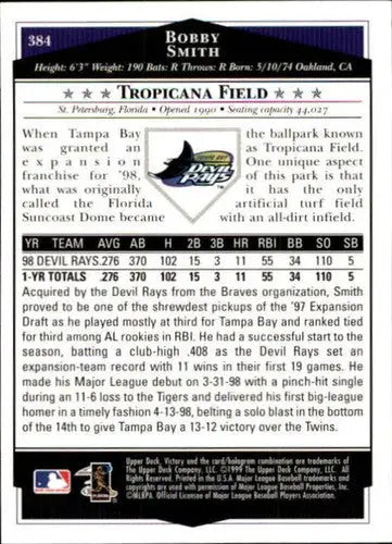 1999 Upper Deck Victory #384 Bobby Smith NM-MT Devil Rays ID:21946 - Baseball Card Single