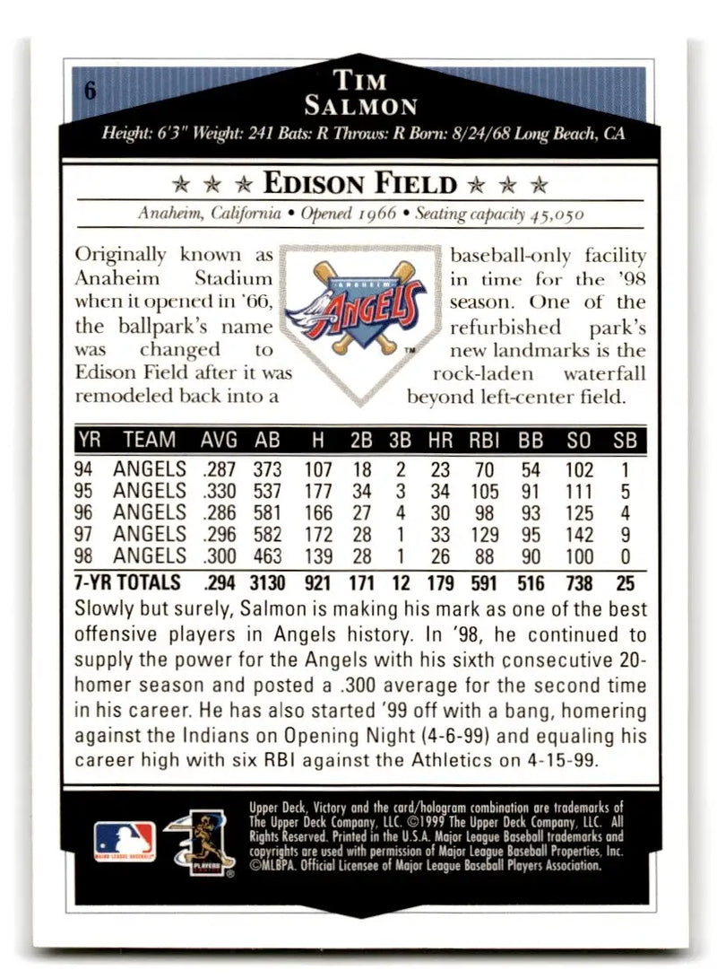 1999 Upper Deck Victory #6 Tim Salmon - Baseball Card Single