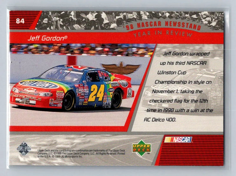 1999 Upper Deck Victory Circle #84 Jeff Gordon Hendrick Motorsports - Racing Card Single