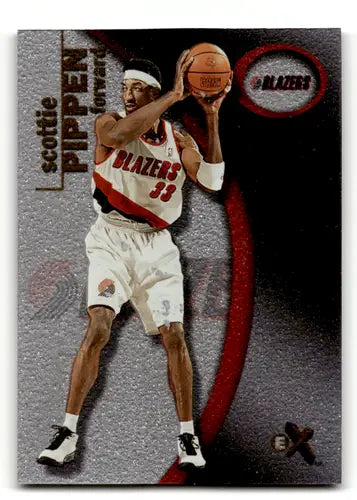 Scottie Pippen basketball card with original gloss from Fleer E-X series