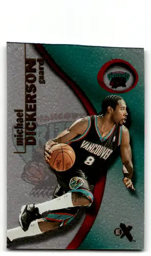 Original gloss Michael Dickerson basketball card from Fleer E-X 2000-01 series