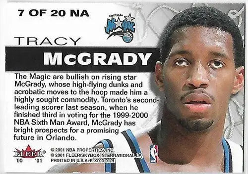 2000-01 Fleer E-X Net Assets #7 NA Tracy McGrady NM-MT Magic - Basketball Card Single