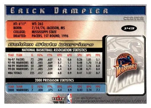 2000-01 Fleer Futures #143 Erick Dampier NM-MT Warriors - Basketball Card Single