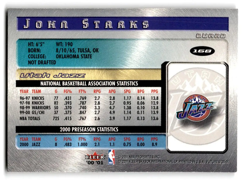 2000-01 Fleer Futures #168 John Starks - Basketball Card Single
