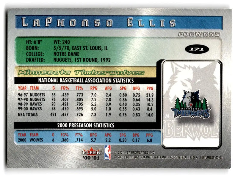 2000-01 Fleer Futures #171 LaPhonso Ellis - Basketball Card Single