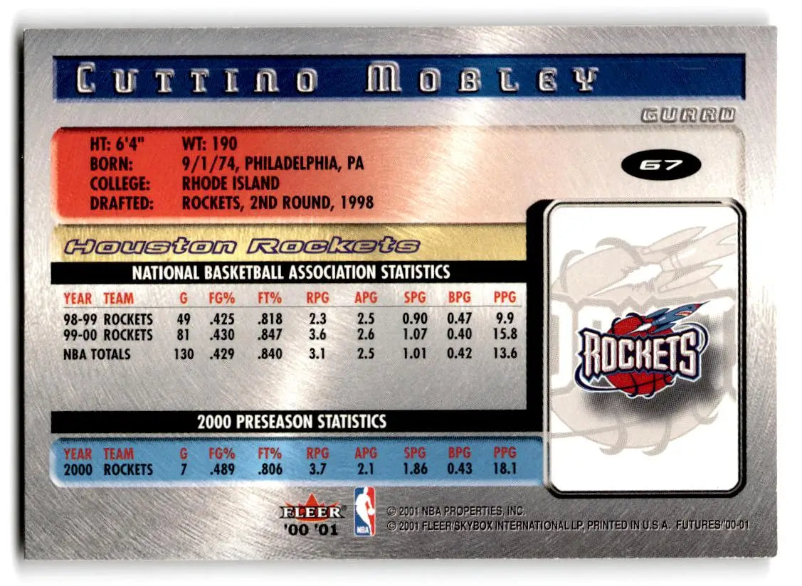 2000-01 Fleer Futures #67 Cuttino Mobley - Basketball Card Single