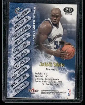 2000-01 Fleer Game Time Extra Jahidi White #28 Basketball - Basketball Card Single