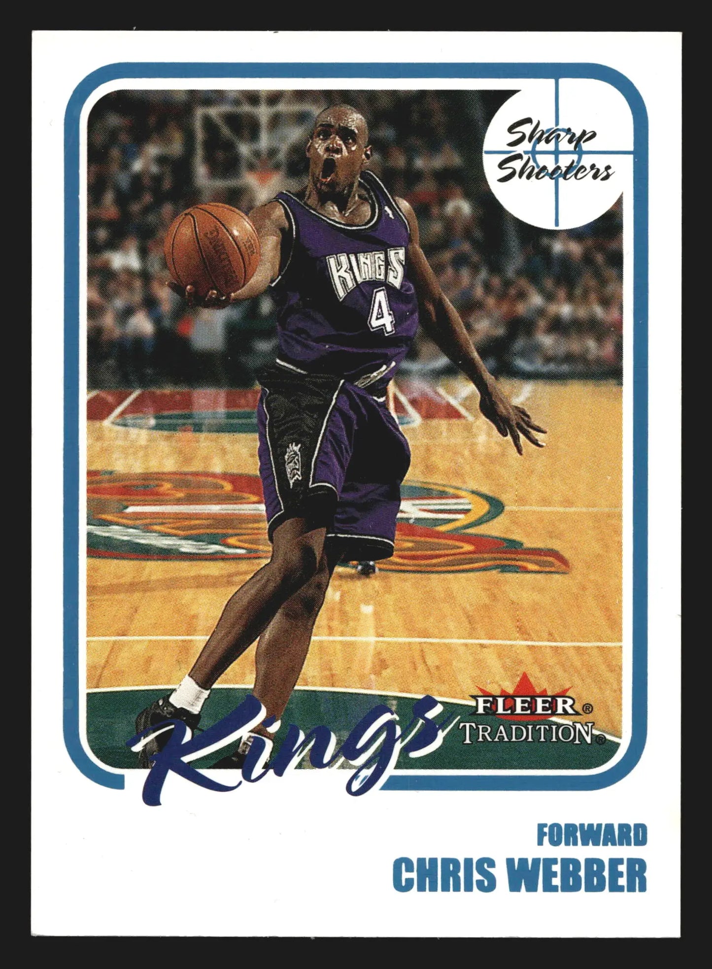 2000-01 Fleer Tradition Sharp Shooters #16 Chris Webber Kings HOF