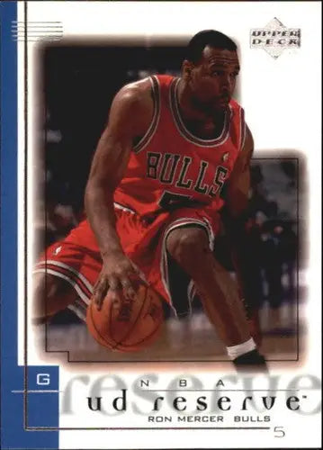 Ron Mercer basketball card with original gloss from 2000-01 UD Reserve Simply Sandoval