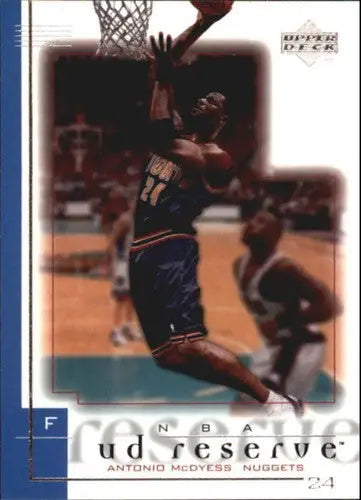 Original gloss Antonio McDyess basketball card from 2000-01 UD Reserve Simply Sandoval
